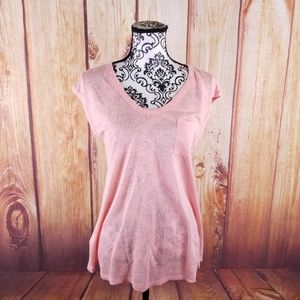 Tommy Bahama Light Pink 1-Pocket Sleeveless Shirt